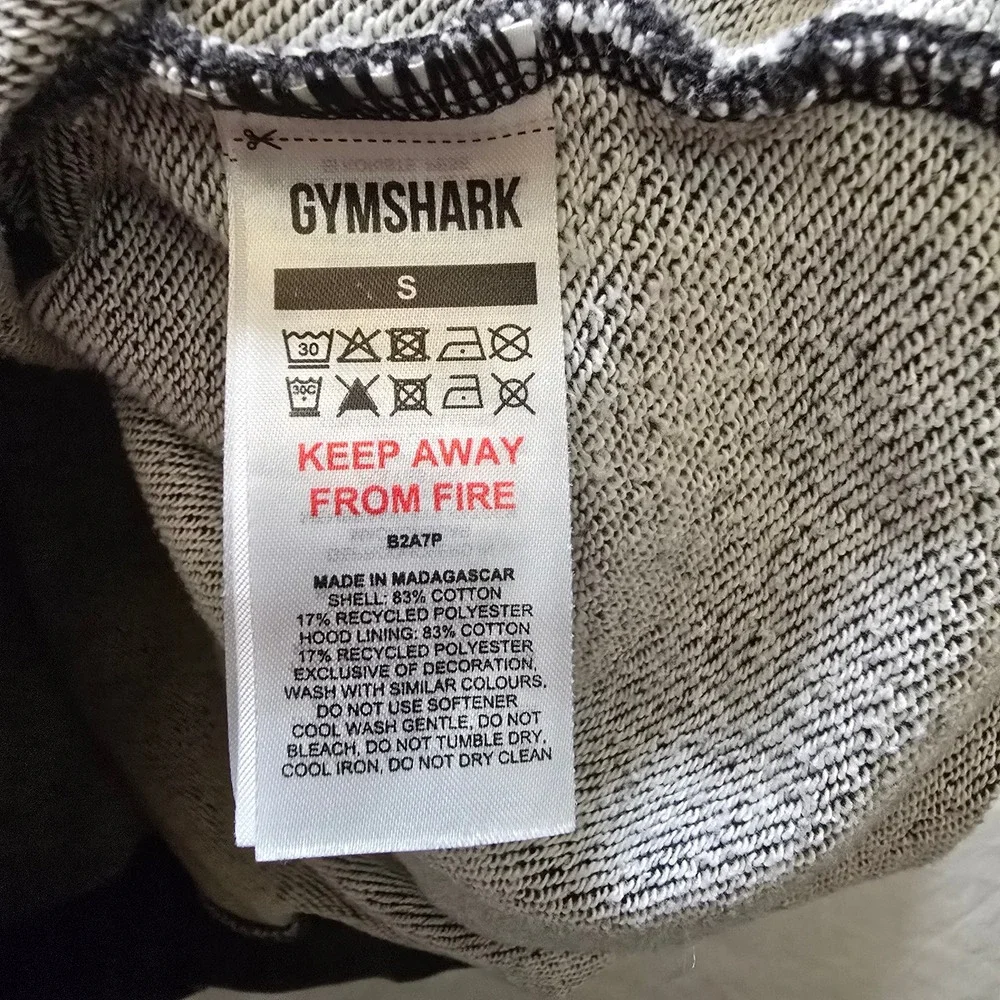 Gymshark Rest Day Sweats Gray Hoodie Sweatshirt Embroidered Logo Small Womens‎